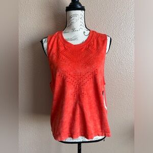 Sage Collective Sleeveless Wicking Mineral Wash Tribal Muscle MeshTank Top NWT